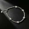 S925 Silver Tiny Butterfly Chip Bead Bracelet