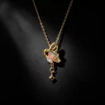 S925 Enamel Butterfly Zircon Pendant Necklace
