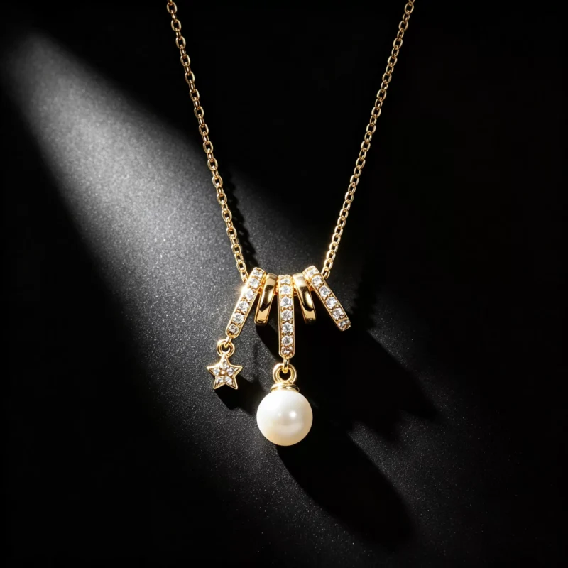 S925 Hetian Jade Star Zircon Pendant Necklace