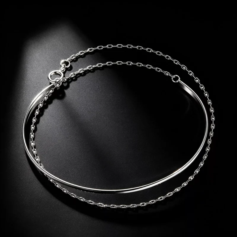 S925 Sterling Silver Double‑Layer Bracelet