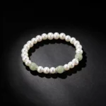 S925 Hetian Jade Freshwater Pearl Stretch Bracelet