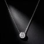 S925 Octagonal Multi‑Cut Cubic Zirconia Necklace