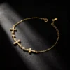 S925 Silver Cubic Zirconia Cross Bracelet S925 Silver Cubic Zirconia Cross Bracelet