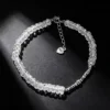 S925 Silver Clear Quartz Beaded Bracelet