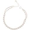 S925 Sterling Silver Double Layer Olive Bead Bracelet S925 Sterling Silver Double Layer Olive Bead Bracelet