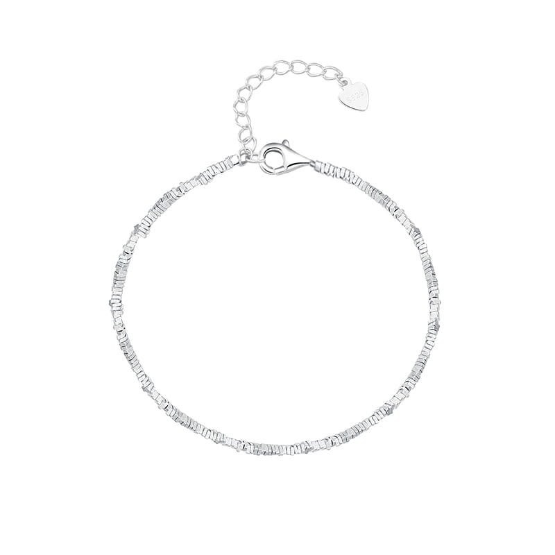 S925 Sterling Silver Tiny Fragment Bead Bracelet