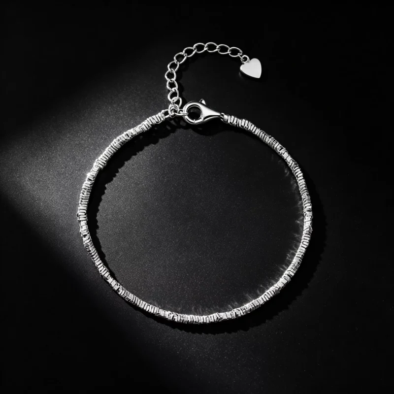 S925 Sterling Silver Tiny Fragment Bead Bracelet