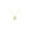Geowence S925 Sterling Silver Swan Pendant Necklace