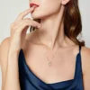 Geowence S925 Sterling Silver Swan Pendant Necklace