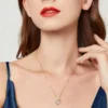 Geowence S925 Sterling Silver Swan Pendant Necklace