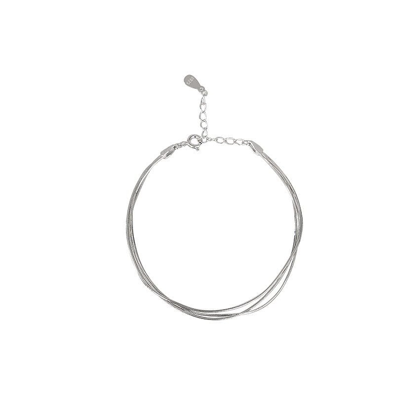 S925 Sterling Silver Multi-layer Snake Chain Bracelet S925 Sterling Silver Multi-layer Snake Chain Bracelet