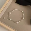 S925 Silver Freshwater Pearl Wavy Bracelet