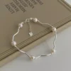 S925 Silver Freshwater Pearl Wavy Bracelet