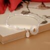 S925 Sterling Silver Peace Lock Natural Stone Bracelet S925 Sterling Silver Peace Lock Natural Stone Bracelet