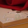 S925 Sterling Silver Peace Lock Natural Stone Bracelet S925 Sterling Silver Peace Lock Natural Stone Bracelet