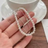 S925 Silver Dual‑Layer Pearl Bracelet
