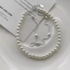 S925 Silver Dual‑Layer Pearl Bracelet