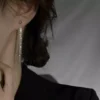 S925 Silver Long Tassel Dangle Drop Earrings S925 Silver Long Tassel Dangle Drop Earrings
