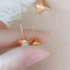 S925 Silver Twisted Halo Pearl Stud Earrings