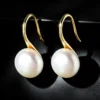S925 Silver Hook Earrings with Freshwater Pearl S925 Silver Hook Earrings with Freshwater Pearl