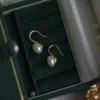 S925 Silver Hook Earrings with Freshwater Pearl S925 Silver Hook Earrings with Freshwater Pearl