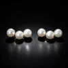 S925 Three Pearls Linear Stud Earrings