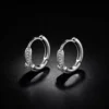 S925 Paved Zircon Small Hoop Earrings
