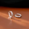 S925 Paved Zircon Small Hoop Earrings
