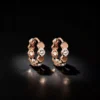 S925 Honeycomb Inlaid Zircon Hoop Earrings S925 Honeycomb Inlaid Zircon Hoop Earrings