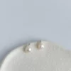 S925 Teardrop Freshwater Pearl Zircon Stud Earrings