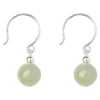 S925 Sterling Silver Hetian Jade Drop Earrings