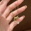 S925 Hetian Jade Star Zircon Pendant Necklace