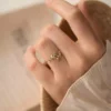 Twisted Branch Zircon S925 Adjustable Ring