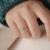 Twisted Branch Zircon S925 Adjustable Ring
