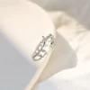Twisted Branch Zircon S925 Adjustable Ring