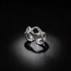 Twist Hollow S925 Sterling Silver Adjustable Open Ring