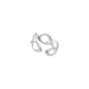 Twist Hollow S925 Sterling Silver Adjustable Open Ring