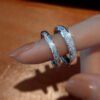 S925 Sterling Silver Frosted Couple Matching Rings