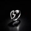 S925 Split Heart Open Adjustable Ring S925 Split Heart Open Adjustable Ring