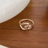 S925 Split Heart Open Adjustable Ring S925 Split Heart Open Adjustable Ring
