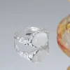 S925 Silver Irregular White Agate Open Ring S925 Silver Irregular White Agate Open Ring