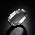 S925 Sterling Silver Crushed Ice Open Band Ring