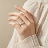 S925 Sterling Silver Crushed Ice Open Band Ring