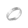 S925 Sterling Silver Crushed Ice Open Band Ring