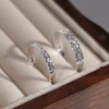 S925 Sterling Silver Crushed Ice Open Band Ring