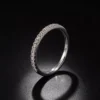 S925 Silver Half Eternity Cubic Zirconia Stackable Ring