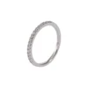 S925 Silver Half Eternity Cubic Zirconia Stackable Ring