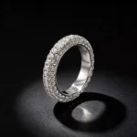S925 Silver Full Eternity Paved Cubic Zirconia Ring