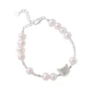 S925 Silver Mother‑of‑Pearl Cat Freshwater Pearl Bracelet