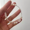 S925 Silver Mother‑of‑Pearl Cat Freshwater Pearl Bracelet